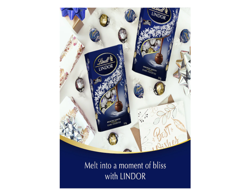 Lindt Lindor Dark Assorted Chocolate Box 327g