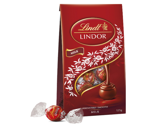 Lindt Lindor Milk Chocolate Bag 125g