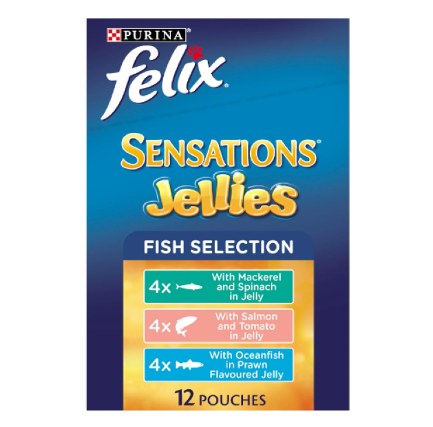 FELIX | Sensations Adult Wet Cat Food Fish Selection Jellies - 60x85g