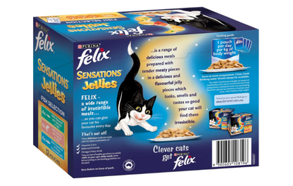 FELIX | Sensations Adult Wet Cat Food Fish Selection Jellies - 60x85g