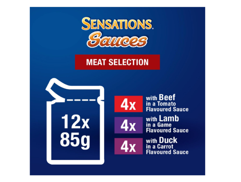 FELIX | Sensations Adult Wet Cat Food Meat Selection Sauces - 60x85g