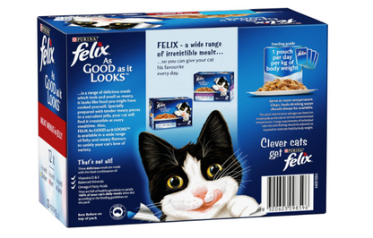 FELIX | As Good As It Looks Adult Wet Cat Food Meat Menus in Jelly - 60x85g