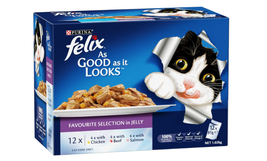 FELIX | As Good As It Looks Adult Wet Cat Food Favourites Selection - 60x85g