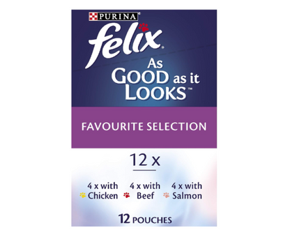 FELIX | As Good As It Looks Adult Wet Cat Food Favourites Selection - 60x85g