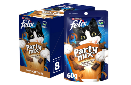 FELIX | Adult Cat Treats Classic Party Mix - 8x60g