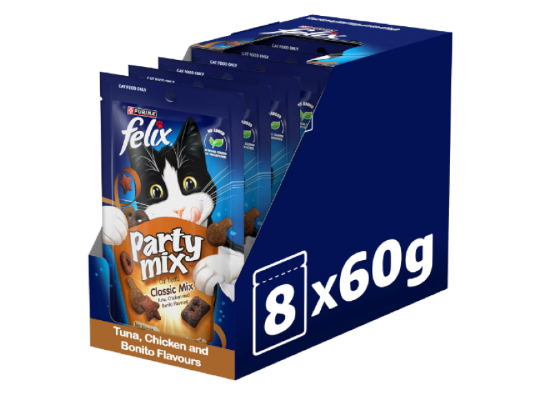 FELIX | Adult Cat Treats Seafood Party Mix - 8x60g