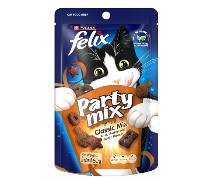 FELIX | Adult Cat Treats Seafood Party Mix - 8x60g