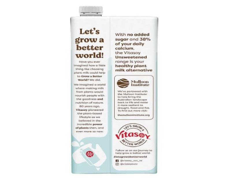 Vitasoy UHT Unsweetened Coconut Milk, 1 Litre - 12 Pack