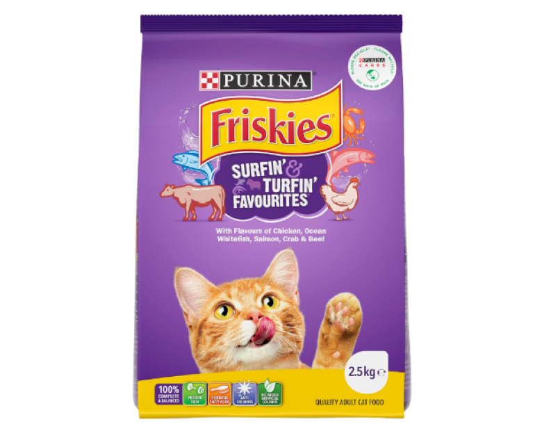 FRISKIES | Adult Dry Cat Food Surfin' & Turfin' Favourites - 2.5kg