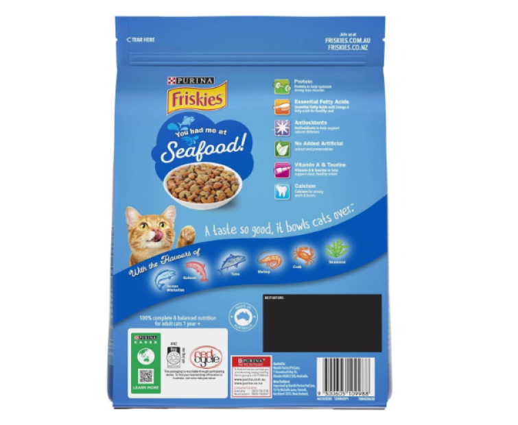 Purina Friskies | Seafood Sensations Adult Dry Cat Food - 1 kg