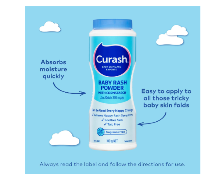 Curash |  Baby Rash Powder with Cornstarch - 100g