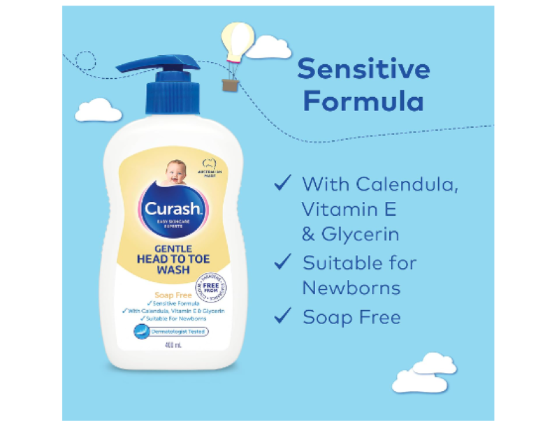 Curash | Gentle Head to Toe Wash Baby Essentials - 400ml