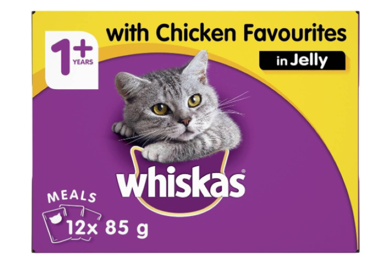 Whiskas | Chicken Favourites in Jelly Wet Cat Food for 1+ Year - (12 X 85 g)