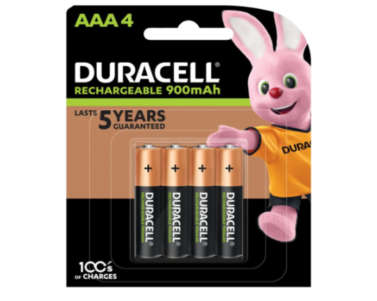 Duracell | Rechargeable AAA Batteries - (Pack of 4)