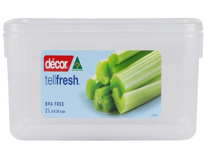 Decor Tellfresh Oblong Food Storer, 2 Litre Capacity, 254 mm