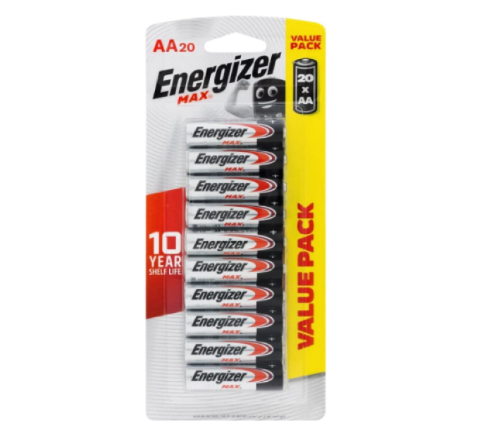 Energizer | AA Batteries, MAX Alkaline - (Pack of 20)