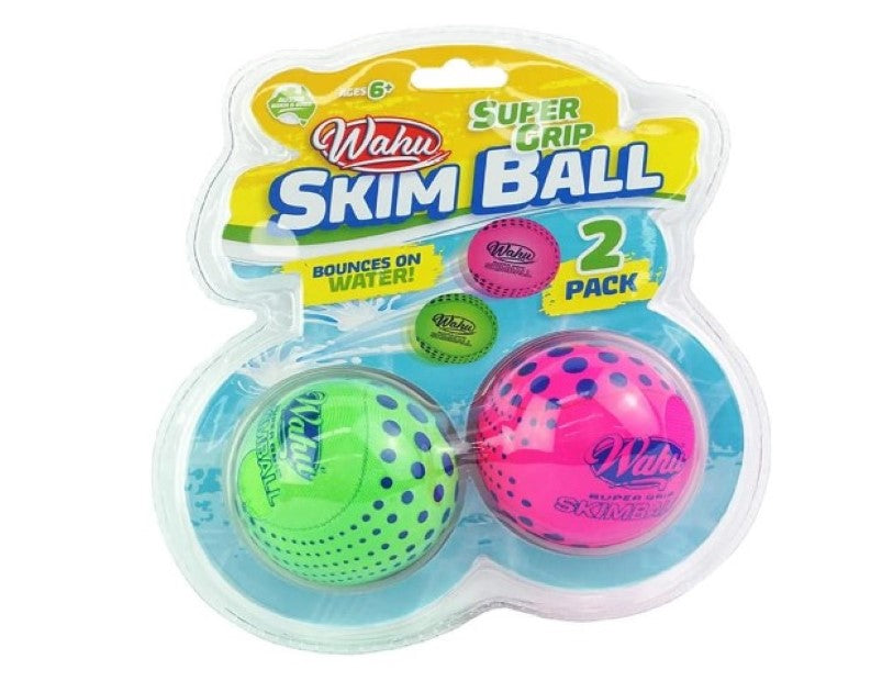 Wahu Super Grip Skimball, 6 cm Diameter (Pack of 2), Pink/Green