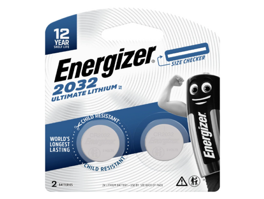 Energizer | 2032 3V Ultimate Lithium Coin Batteries - (2 Pack)