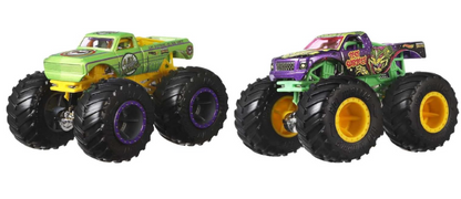 Hot Wheels | Monster Trucks Demolition Doubles, Set of 2 Toy Monster Trucks in 1:64 Scale