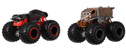 Hot Wheels | Monster Trucks Demolition Doubles, Set of 2 Toy Monster Trucks in 1:64 Scale