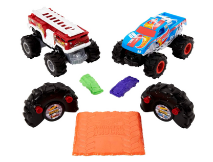 Hot Wheels | RC Monster Trucks 2-Pack, 1 Race Ace & 1 HW 5-Alarm in 1:24 Scale