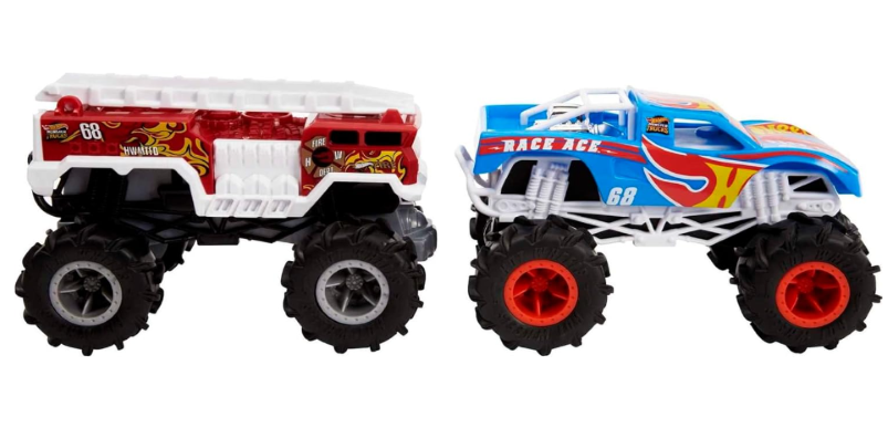 Hot Wheels | RC Monster Trucks 2-Pack, 1 Race Ace & 1 HW 5-Alarm in 1:24 Scale