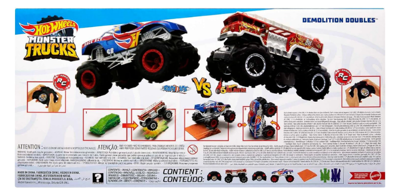 Hot Wheels | RC Monster Trucks 2-Pack, 1 Race Ace & 1 HW 5-Alarm in 1:24 Scale