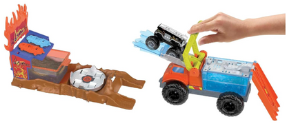 Hot Wheels | Monster Trucks Arena Smashers Color Shifters 5-Alarm Rescue Playset