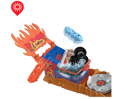 Hot Wheels | Monster Trucks Arena Smashers Color Shifters 5-Alarm Rescue Playset