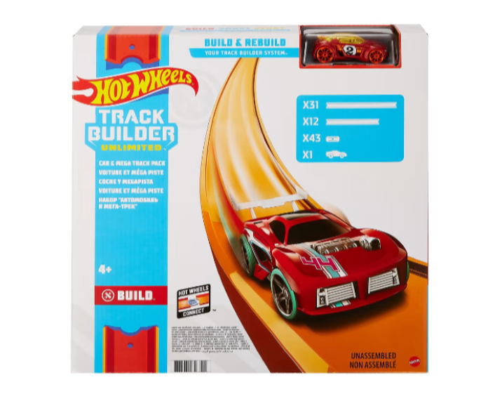 Hot Wheels | Track Builder Unlimited Car Mega Track Pack