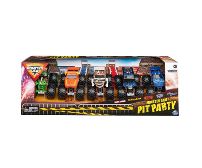 5 Pack Monster Jam Pit Party 1:64 Scale Truck Set