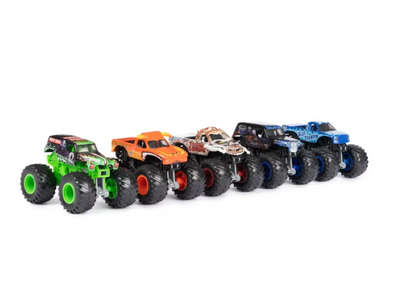 5 Pack Monster Jam Pit Party 1:64 Scale Truck Set