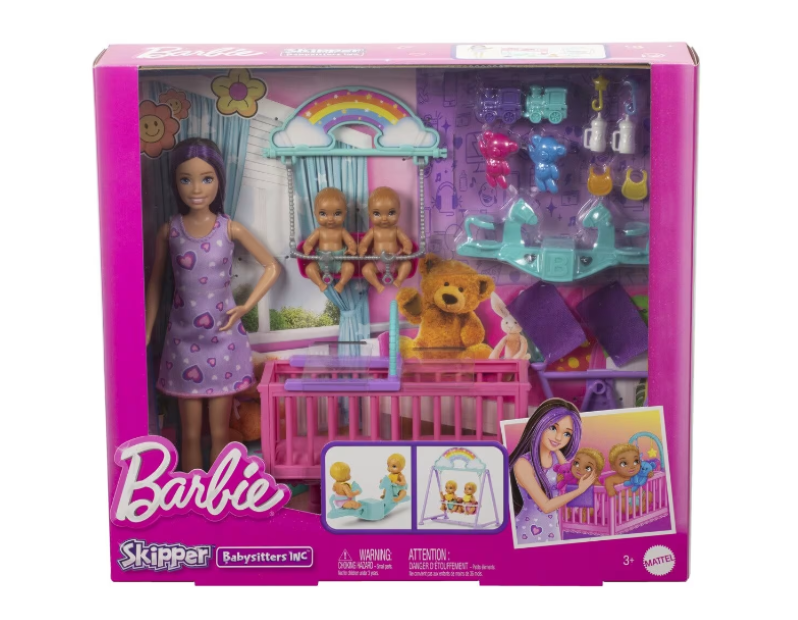 Barbie | Skipper Babysitter Doll with Twin Nursery Playset