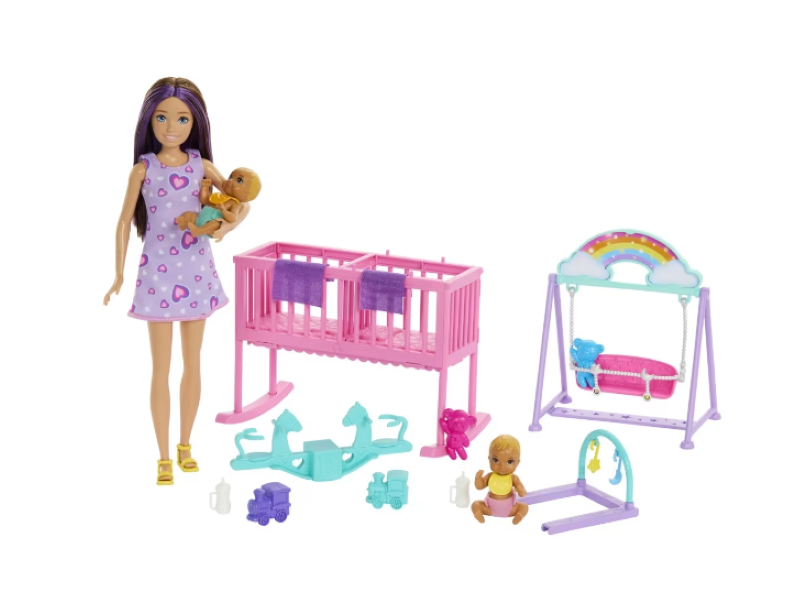 Barbie | Skipper Babysitter Doll with Twin Nursery Playset