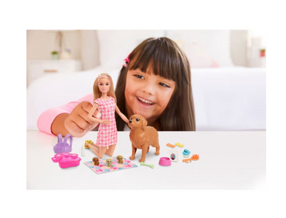 Barbie | Newborn Pups Playset