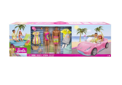 Barbie and Ken Convertible Car and Pool Gift Set