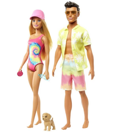 Barbie and Ken Convertible Car and Pool Gift Set