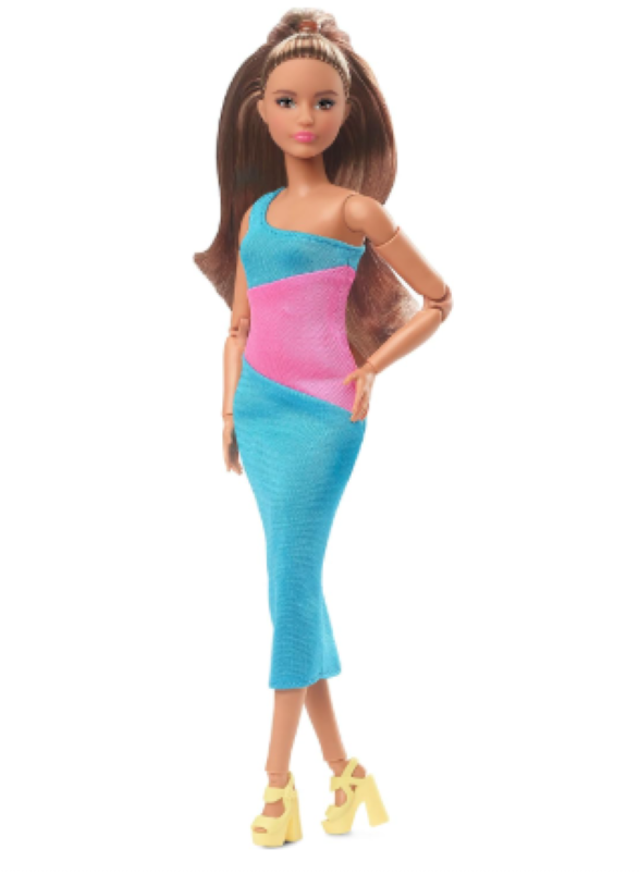 Barbie | Looks Doll with Brown Hair Dressed in One-Shoulder