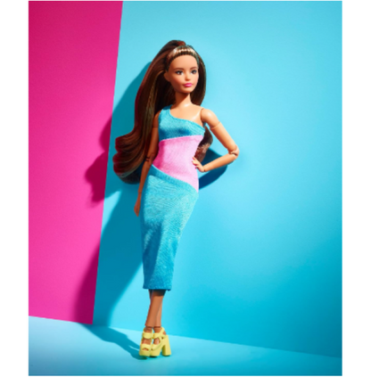 Barbie | Looks Doll with Brown Hair Dressed in One-Shoulder