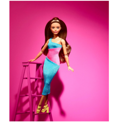 Barbie | Looks Doll with Brown Hair Dressed in One-Shoulder