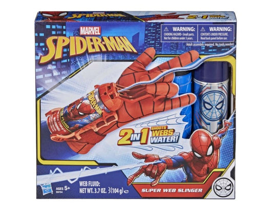 Marvel Spider-Man Super Web Slinger Glove With Water Cartridge & Spidey Shot Web Fluid