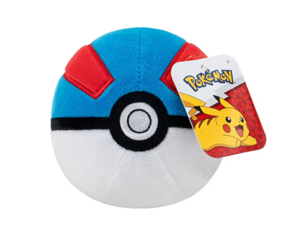 13cm Pokemon Poke Plush Ball - Assorted