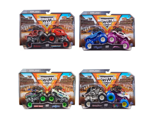 2 Pack Monster Jam 1:64 Die Cast Trucks - Assorted