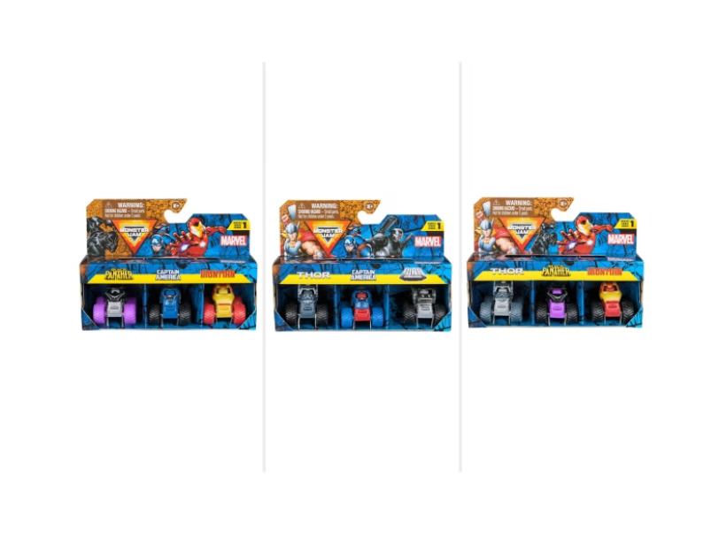 Monster Jam | 3 Pack Mini Marvel 1:87 Scale Bundle - Assorted