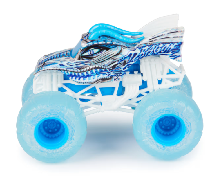 Monster Jam | 1:64 Scale True Metal Fire and Ice Trucks - Assorted, 2 Pack