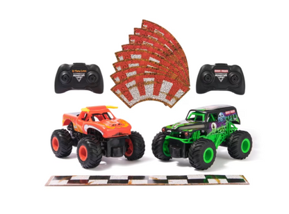 Monster Jam | RC 1:24 Grave Digger vs El Toro Loco Racing Rivals, 2 Pack