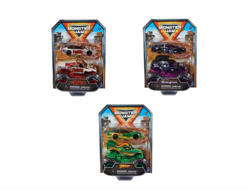 Monster Jam | 1:64 Scale Truck and Race Car Set - Assorted