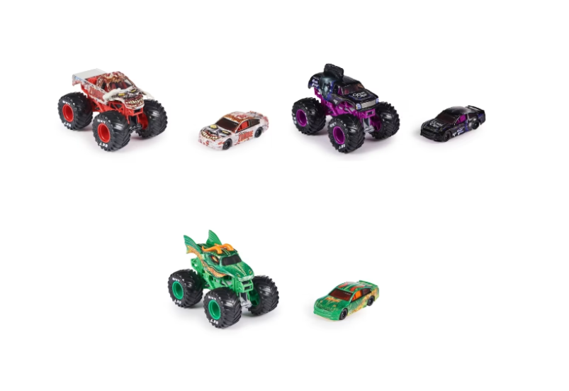 Monster Jam | 1:64 Scale Truck and Race Car Set - Assorted