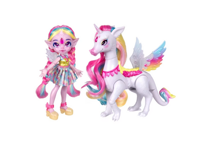 Magic Mixies | Pixlings and Pegacorn Pack - Unia the Unicorn Pixling and Rainbow Star the Pegacorn Pet