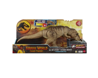 Jurassic World | Chaos Theory Epic Evolution All-Out Attack Tyrannosaurus Rex Dinosaur Figure